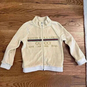 Gucci Kids Baby Maison de L'Amour zipped chenille jacket 12/18 Months